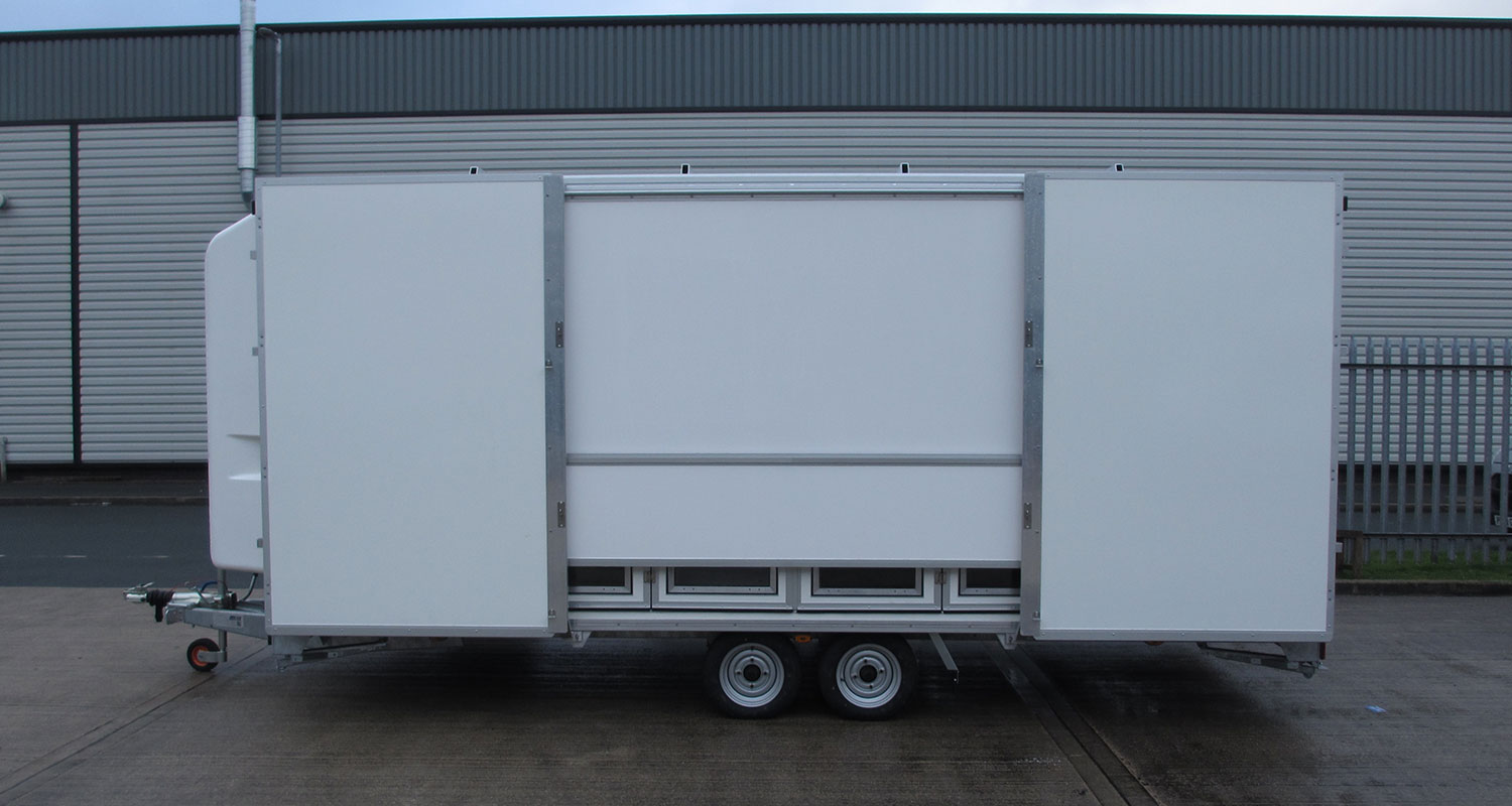 closed up HT007 5.5mt hire trailer shows and events