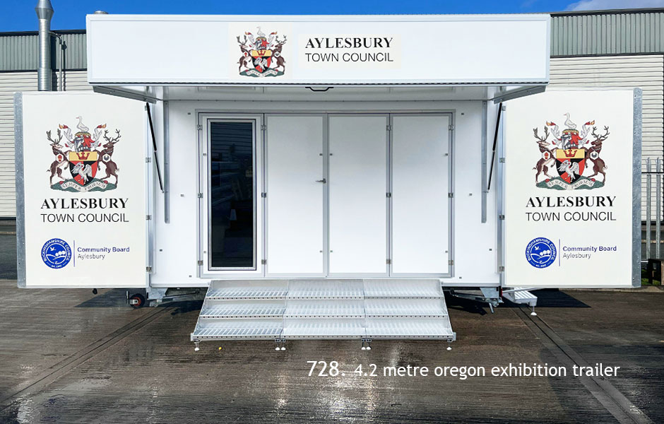 4.2metre exhibition trailer manufactured for Aylesbury Council