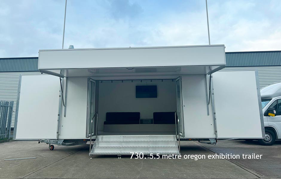 5.5mt oregon exhibition trailer